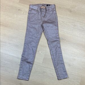 NWOT Adriano Goldschmied AG kids Metallic Rose Gold Skinny Twiggy Sleek Jeans 8